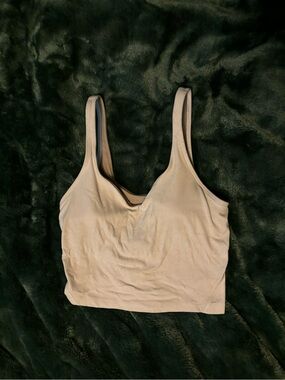 Lululemon White Sports Bra Size 4 Longline Yoga